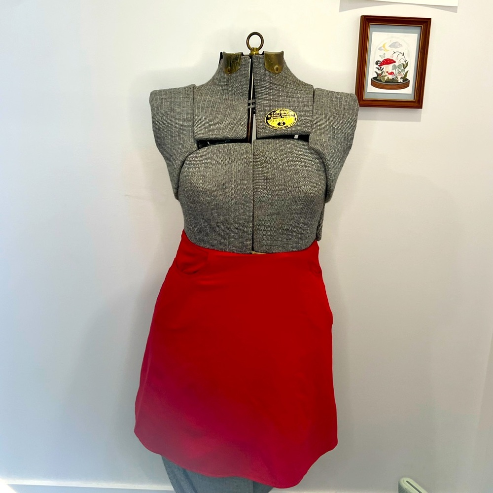 BRIGHT red mini Skirt